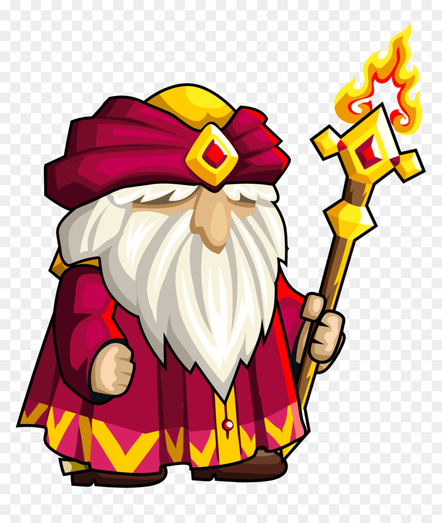 Wizard - Cartoon, HD Png Download - skeleton mage png