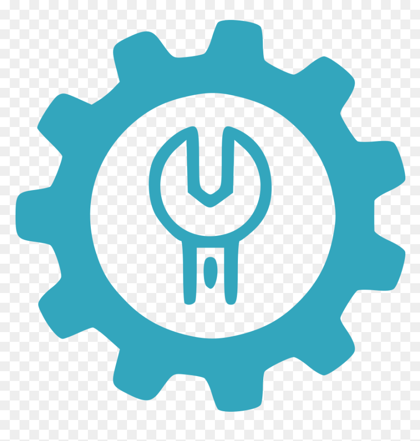Transparent Gear Clip Art - Gears And Wrench Clipart, HD Png Download - wrench logo png