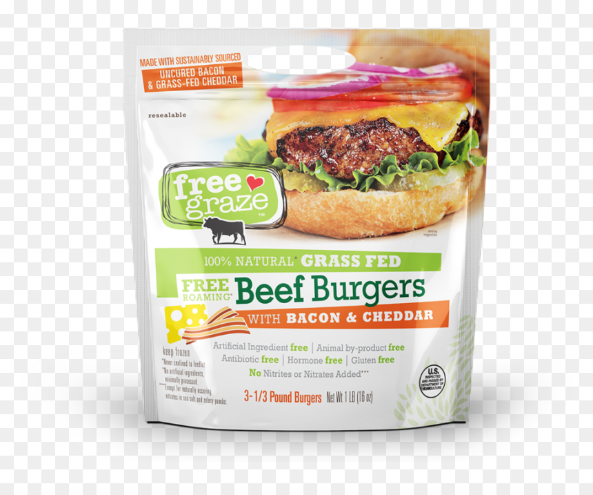 Free Graze Pouch Bacon & Cheddar Mockup - Free Graze, HD Png Download - plain cheeseburger png