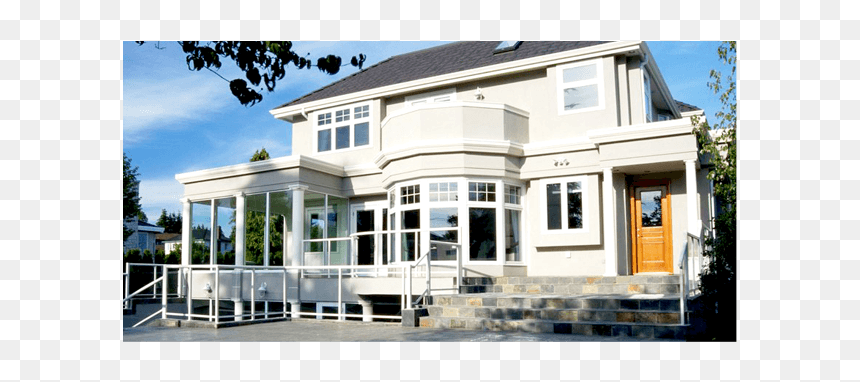White Modern House With Windows - Capa Site De Imobiliaria, HD Png Download - house windows png