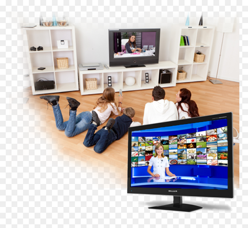 Family Watching Tv Png, Transparent Png - 90s tv png