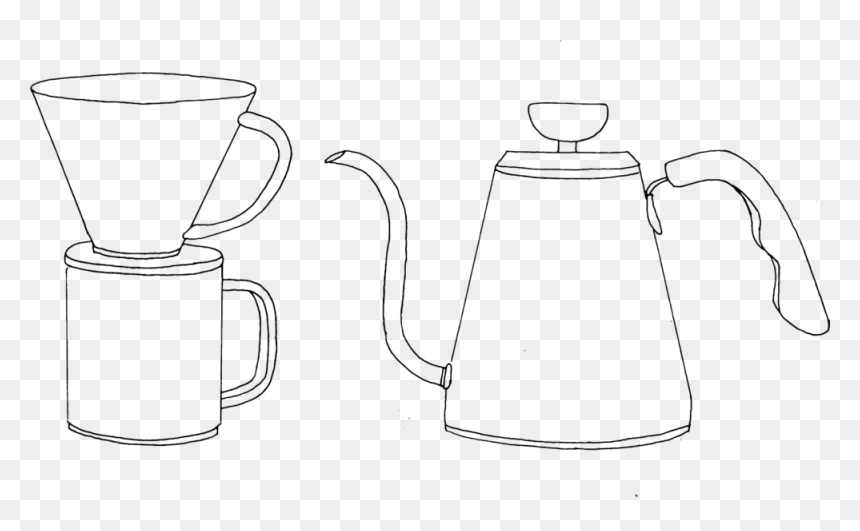 Tpc Illustrations Coffeesetup - Line Art, HD Png Download - tacoma png
