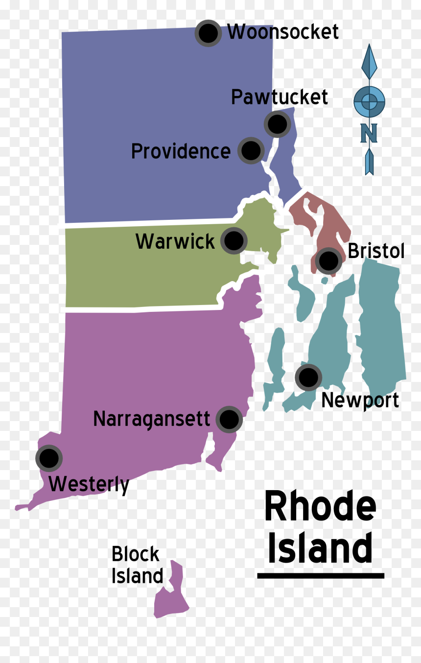 Map Of Rhode Island Regions - Rhode Island Region, HD Png Download - rhode island png