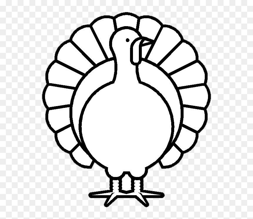 Turkey Clipart Black And White, HD Png Download - running turkey png