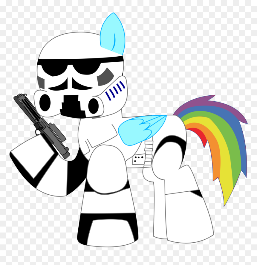 Transparent Storm Trooper Clipart - Mlp Rainbow Dash Star Wars, HD Png Download - stormtrooper.png