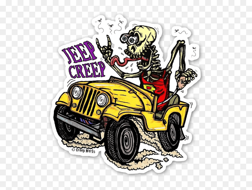 Jeep Creep Skeleton Sticker, HD Png Download - creep png