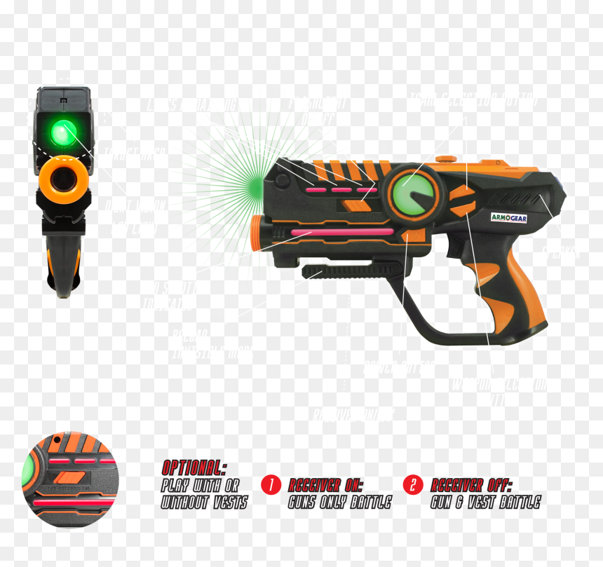 Gun Slipping From Your Fingers In Middle Of The Action - Armor Gear Laser Tag, HD Png Download - finger guns png