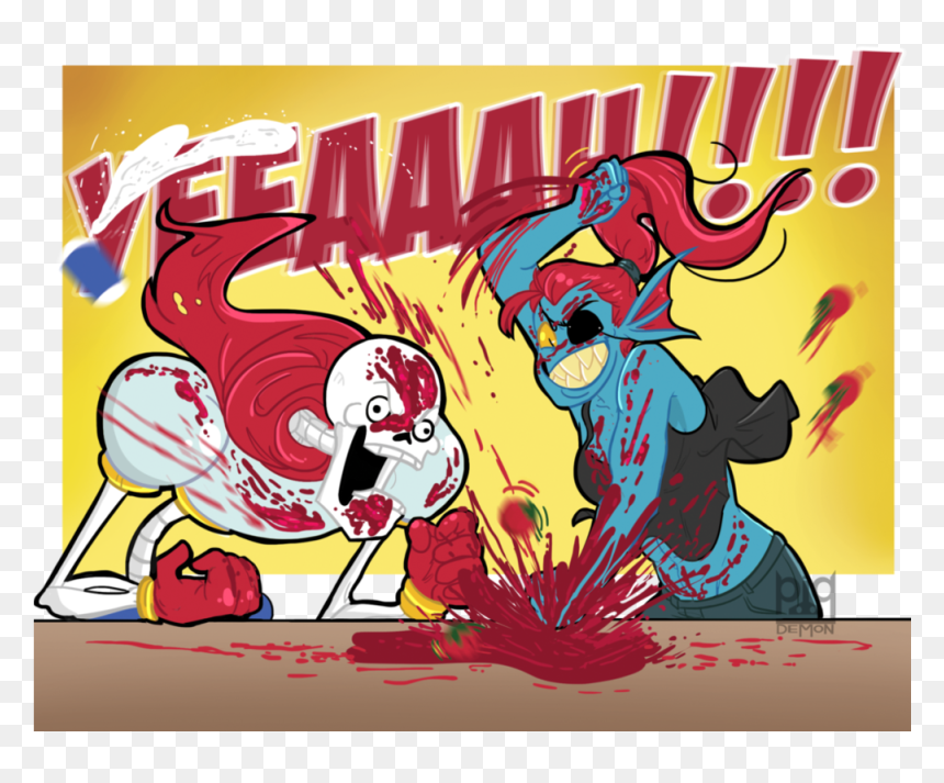 Papyrus And Undyne Cooking, HD Png Download - undyne the undying png