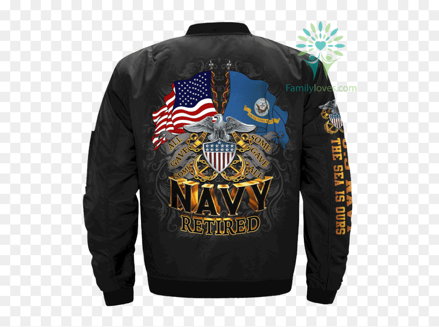 Us Navy Retired Over Print Jacket %tag Familyloves - Jacket Special Forces, HD Png Download - us navy emblem png