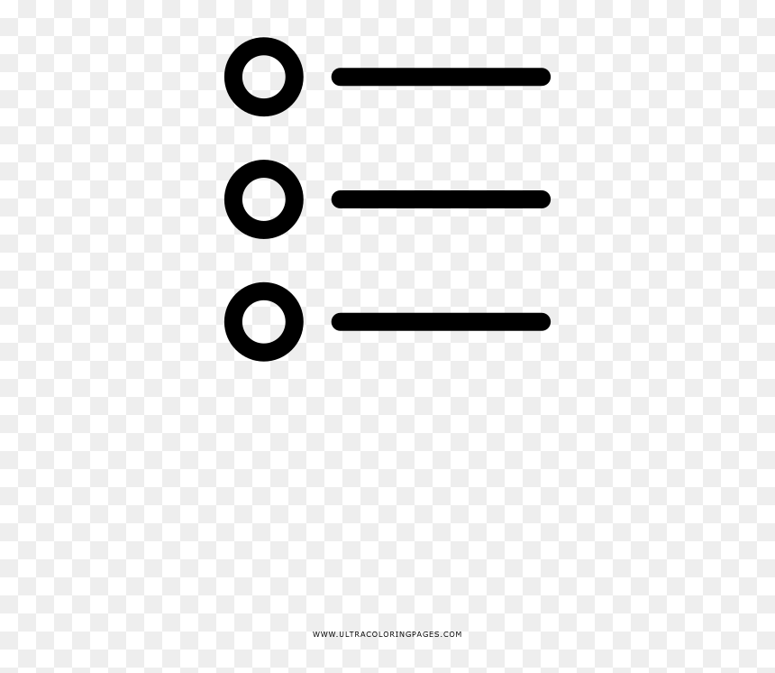 Bullet List Coloring Page - Circle, HD Png Download - list bullet png