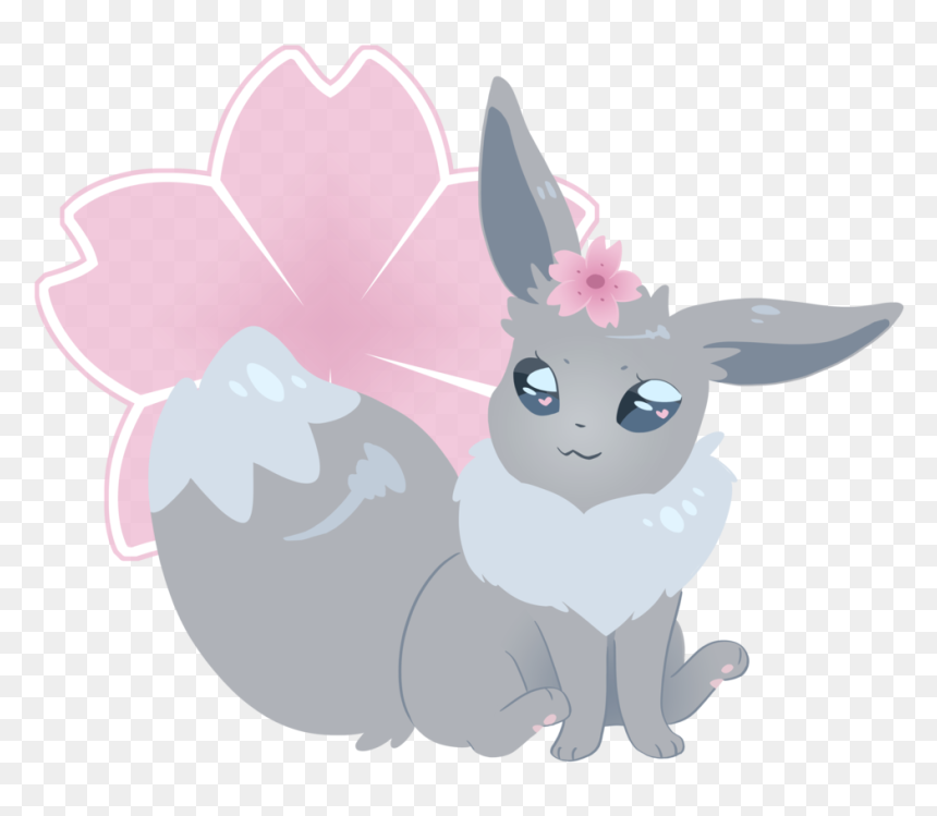 Eevee Sakura Bg2 - Cartoon, HD Png Download - minior png