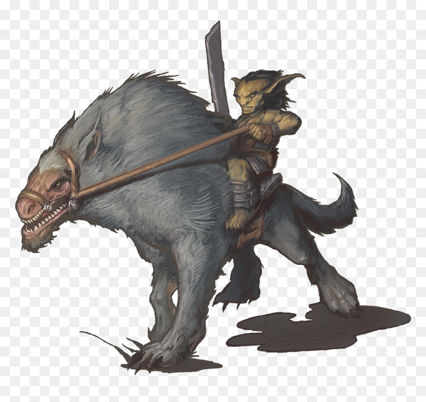 Worg - Goblin Montado, HD Png Download - shadowy figure png