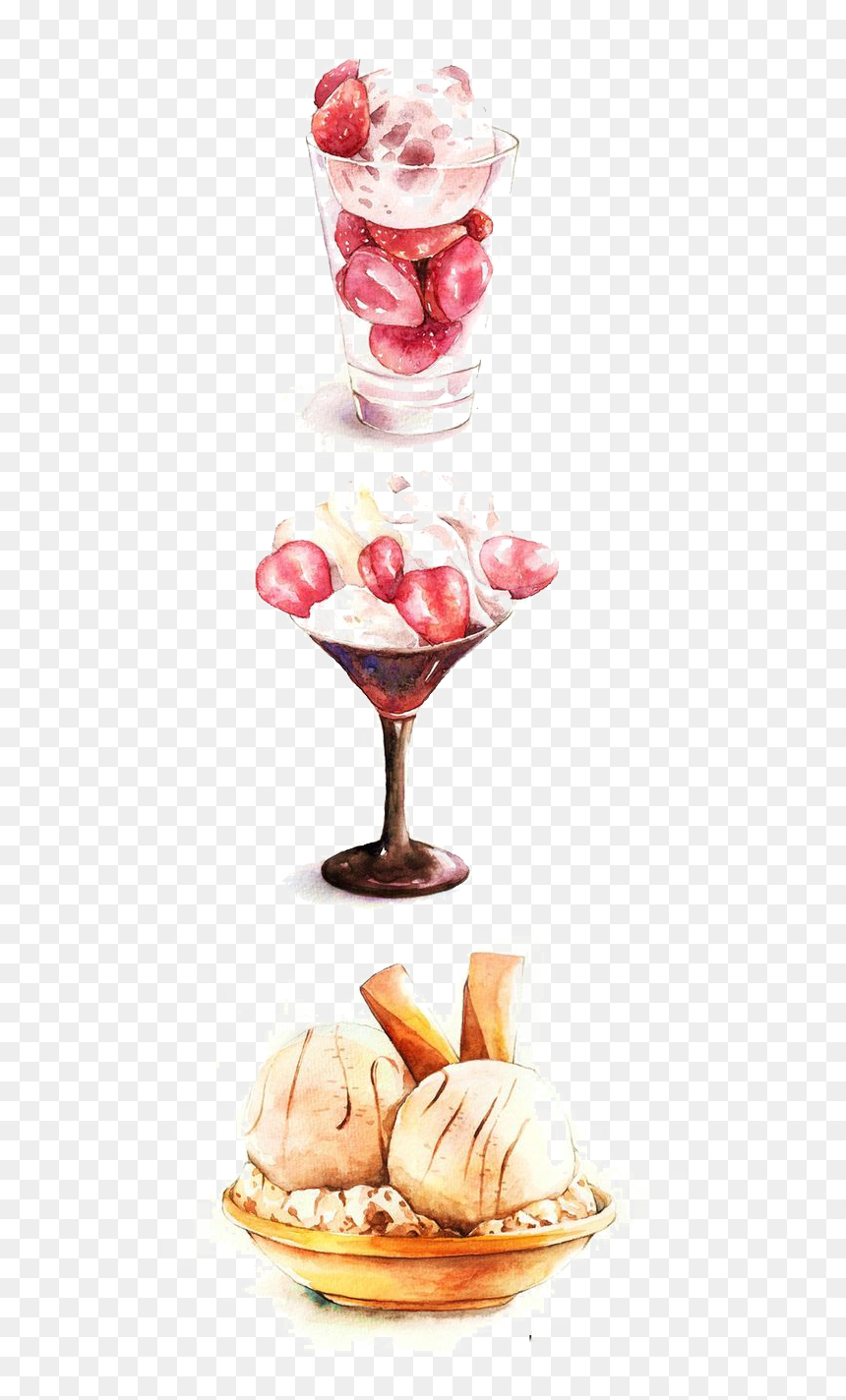 Draw Food Watercolor, HD Png Download - malteadas png