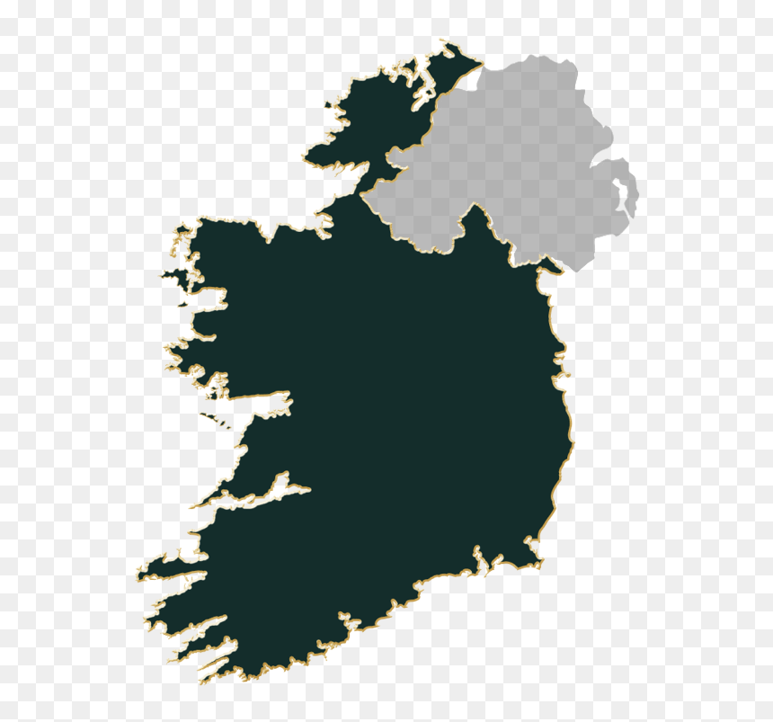 Map Showing The Location Of Jewellers In Ireland - Kinsale Head Gas Field, HD Png Download - ireland map png