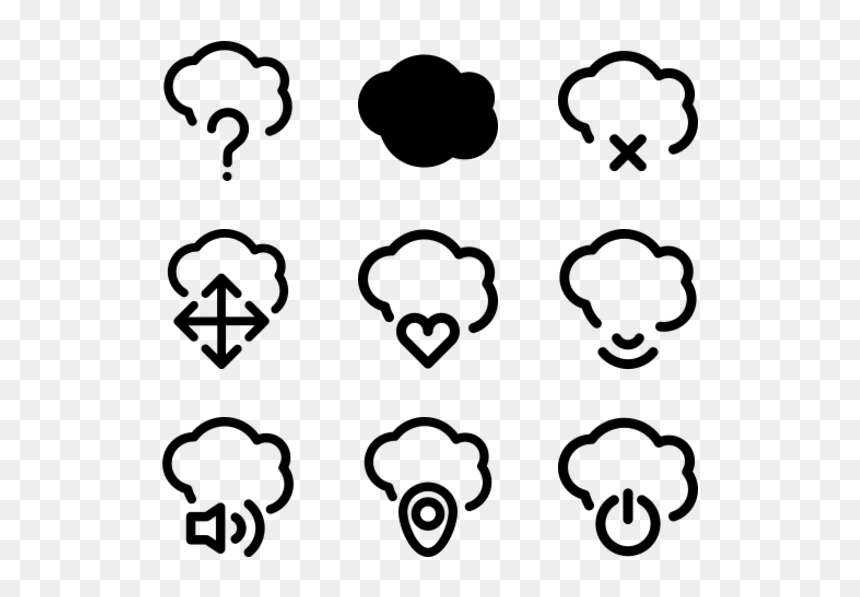 Clip Art, HD Png Download - white cloud icon png