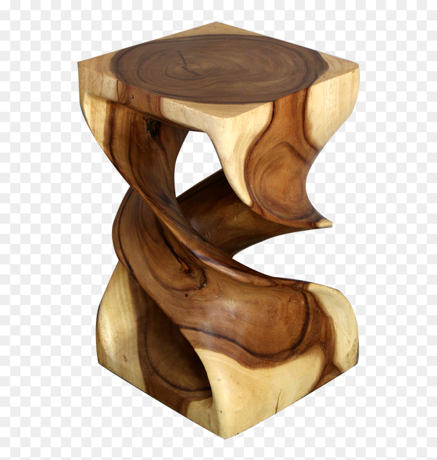 Double Twist Stools, Wooden Stools Thailand, Acacia - End Table, HD Png Download - acacia png