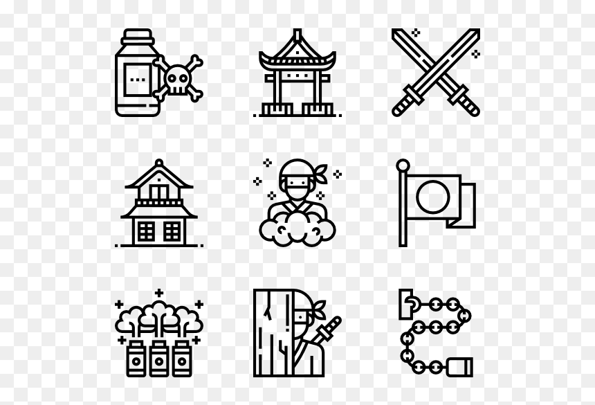Wedding Icons Vector Png, Transparent Png - ninja headband png