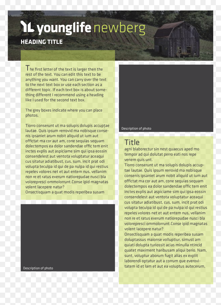 Newberg Young Life Newsletter - Young Life, HD Png Download - young life png