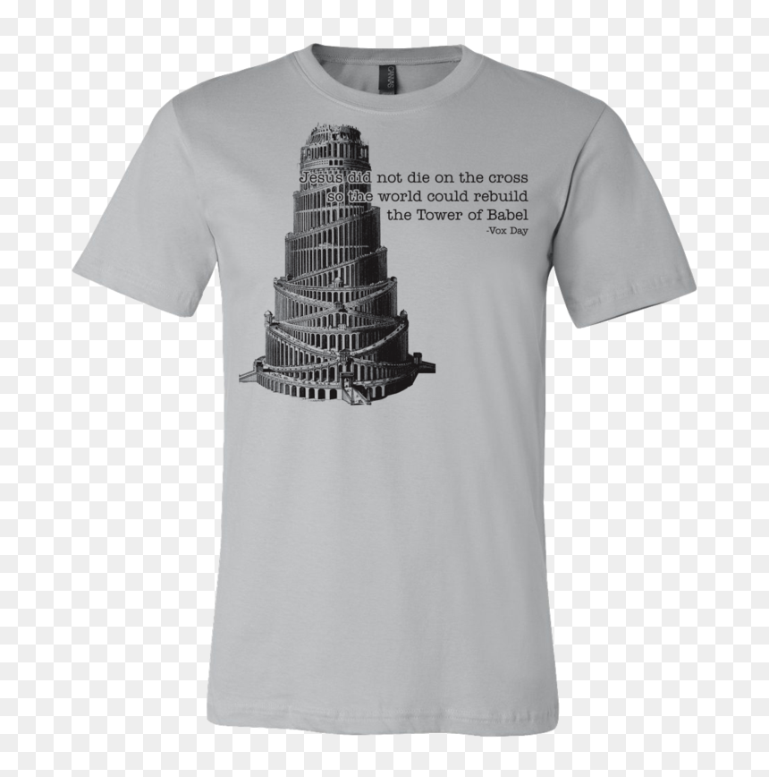 Dld The Tower Of Babel Tee - Light Blue Bella Canvas T Shirt, HD Png Download - tower of babel png