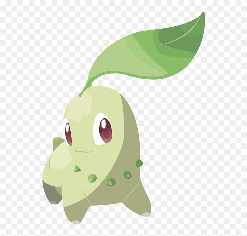 Pokemon Chikorita, HD Png Download - follow me on facebook png