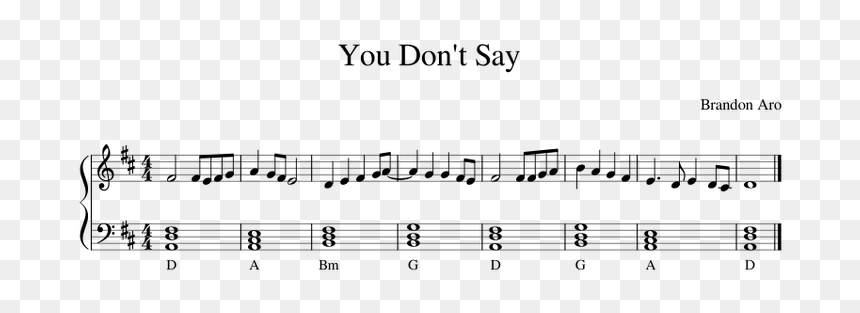 Sheet Music, HD Png Download - you don't say png