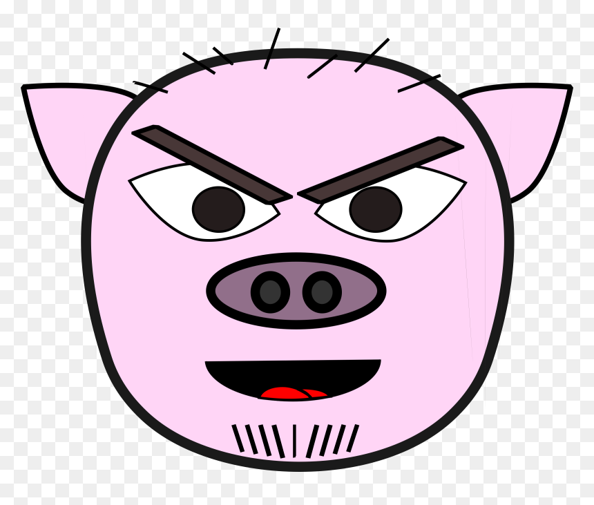 Kepala Babi Png, Transparent Png - angry pig png