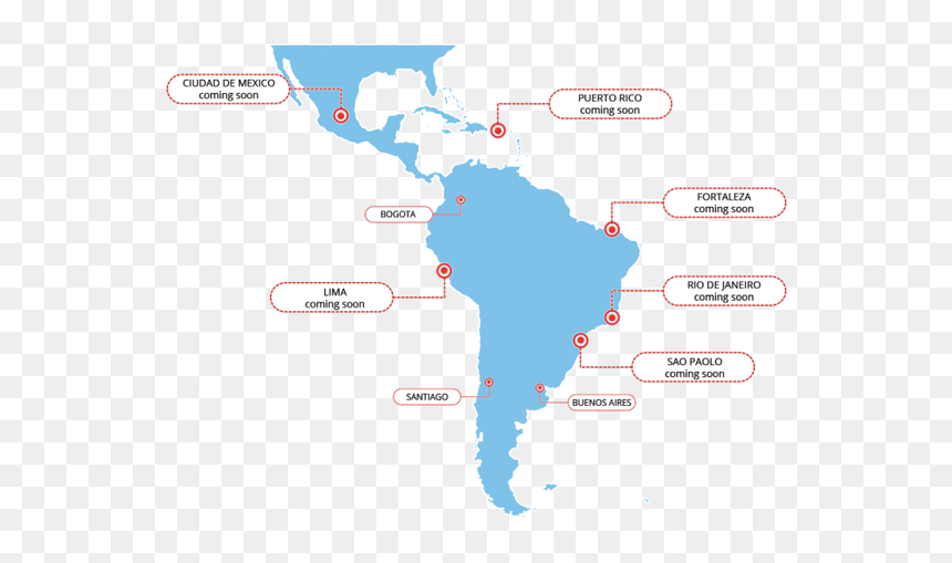 Mapa Edge Uno - Latin America, HD Png Download - mapa mexico png