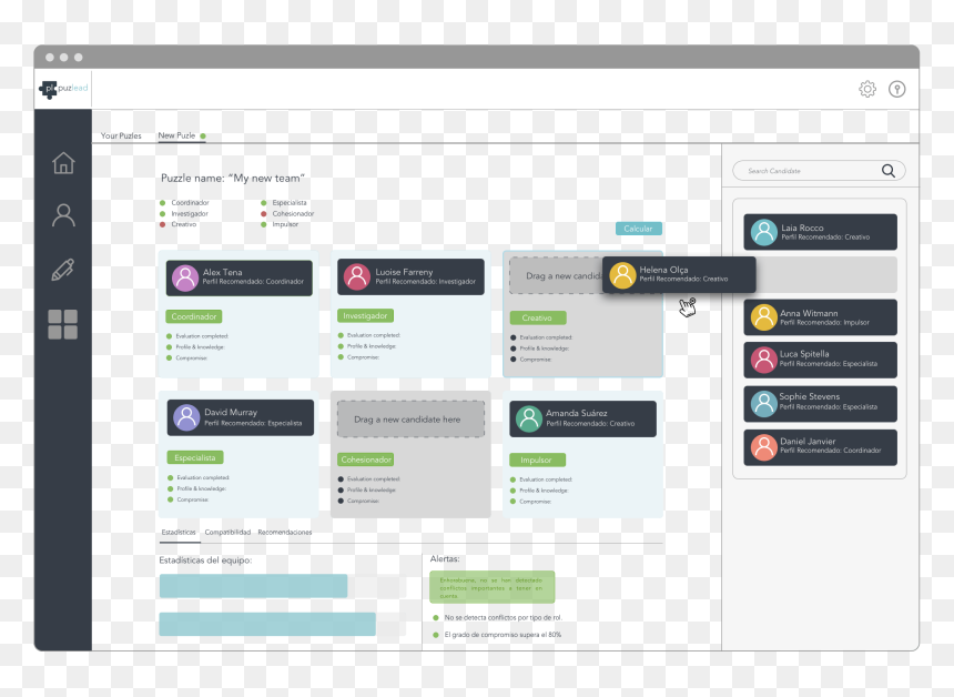Software Puzlead Para Construir Equipos - Equipo De Trabajo Dashboard, HD Png Download - trabajo en equipo png
