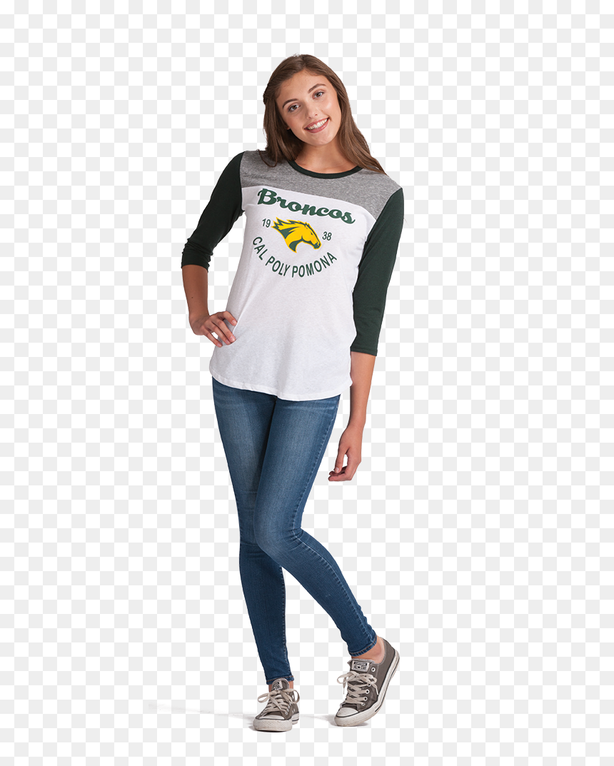 Tri-color Baseball Tee - Girl, HD Png Download - baseball tee png