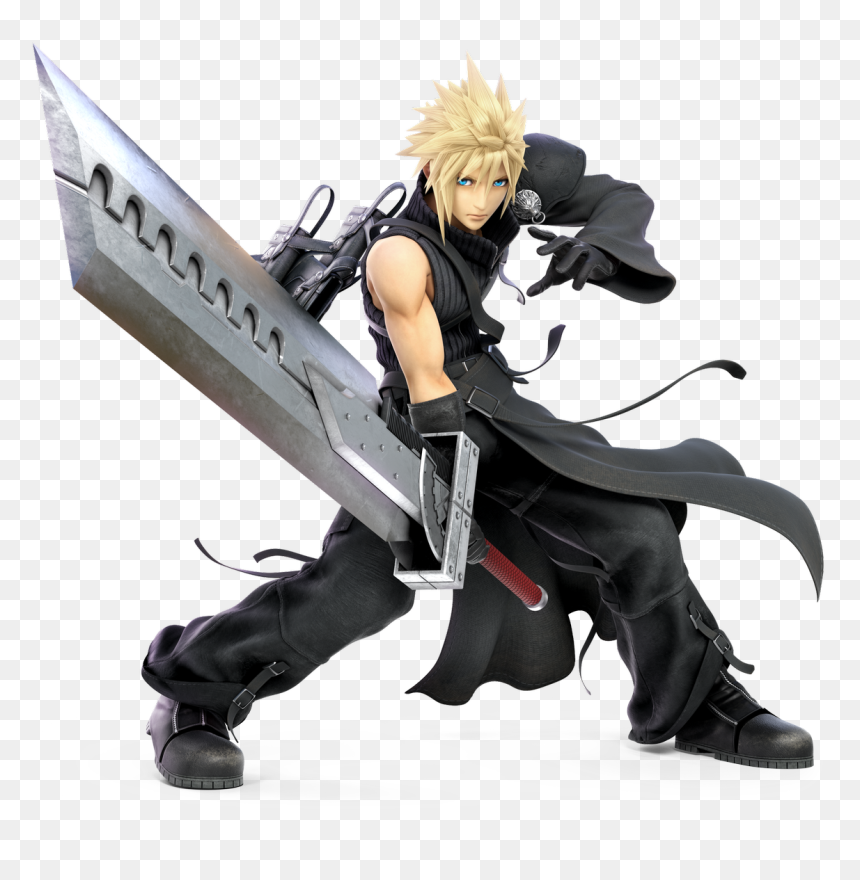Cloud Smash Bros Ultimate, HD Png Download - bayonetta smash 4 png