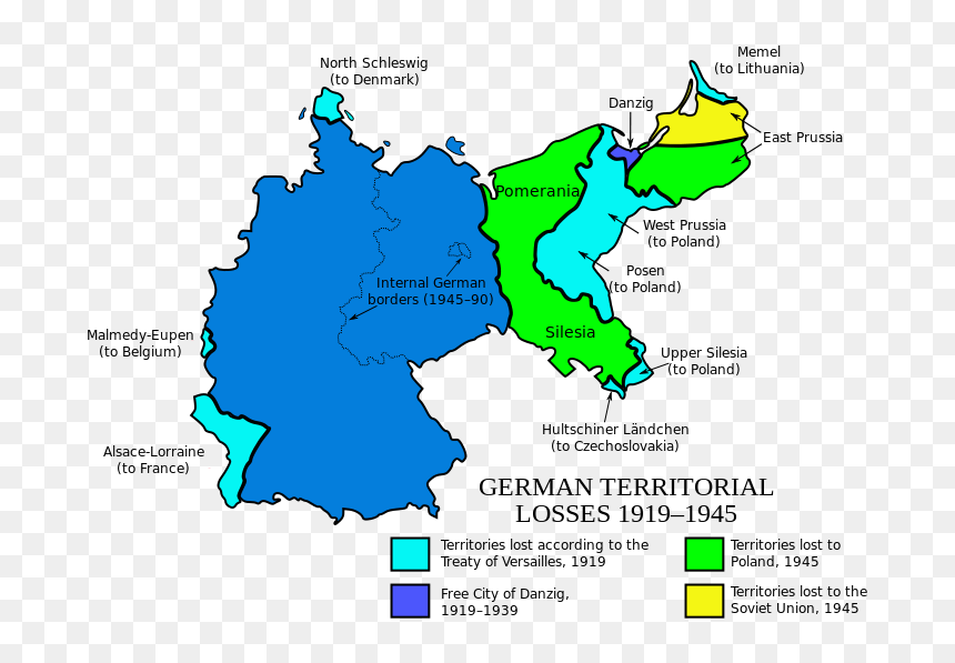 East Prussia Germany, HD Png Download - germany map png