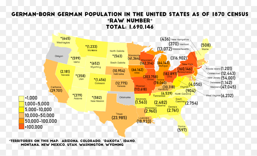 German Population Of Ohio, HD Png Download - germany map png