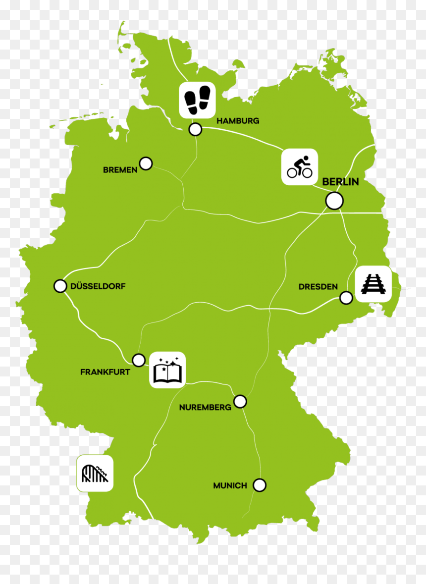 German Clipart, HD Png Download - germany map png