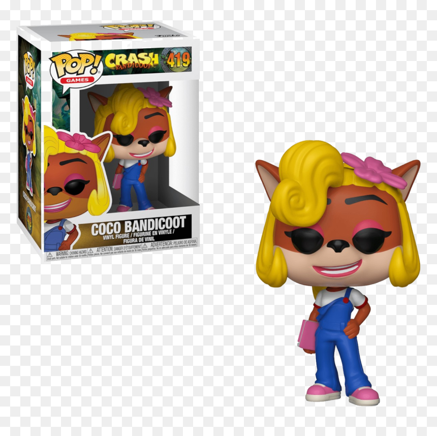 Figurine Funko Pop Coco Bandicoot - Coco Bandicoot Funko Pop, HD Png Download - coco bandicoot png