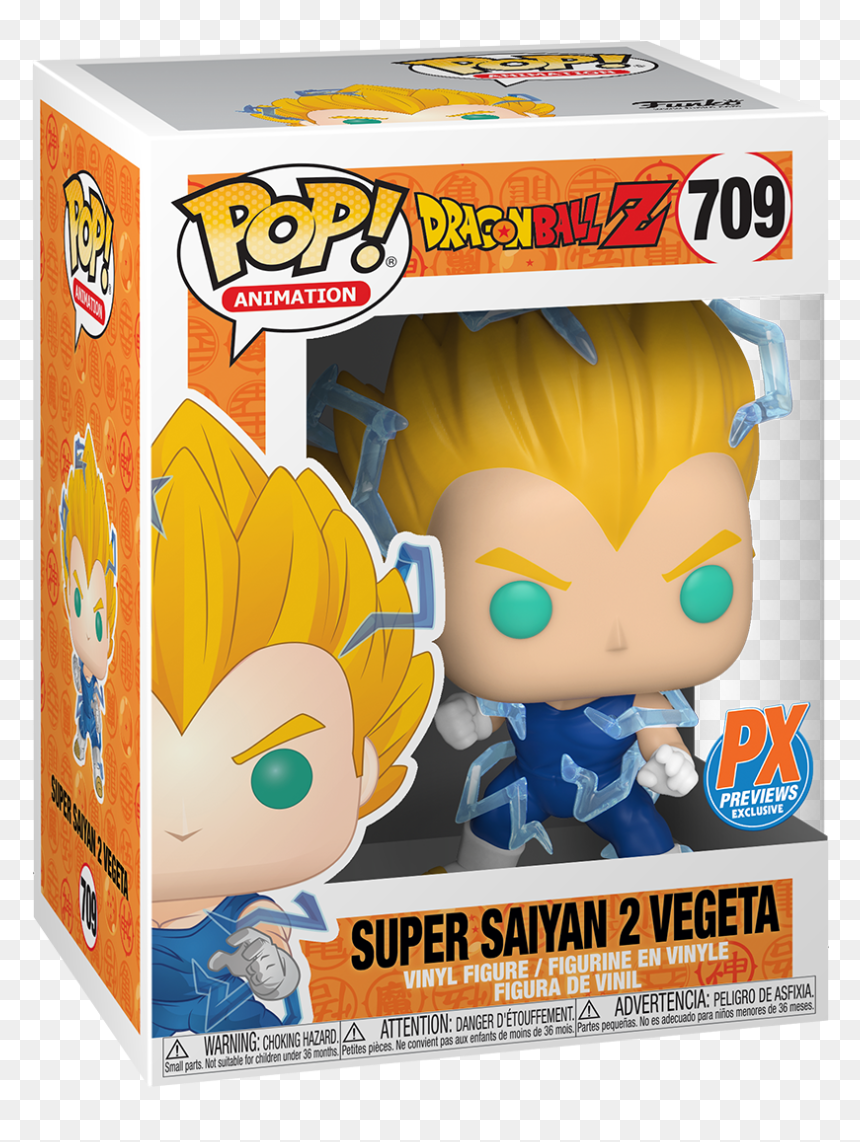 Standard Packaging - Super Saiyan 2 Vegeta Pop, HD Png Download - vegeta ssj2 png