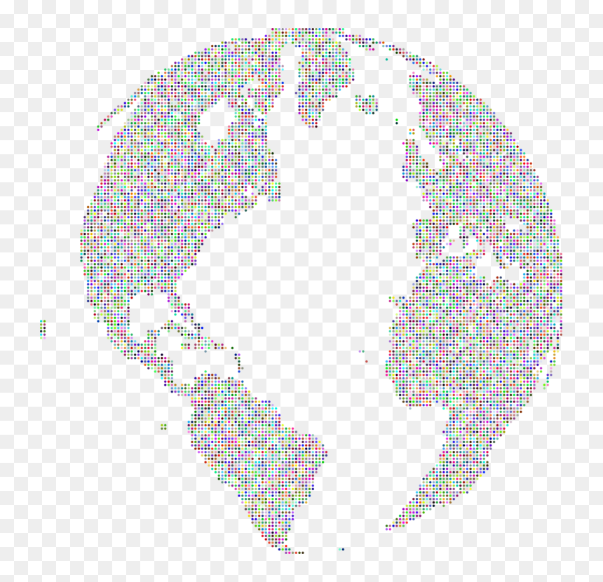 Area,text,world - Png World Globe Map Dots, Transparent Png - remix png