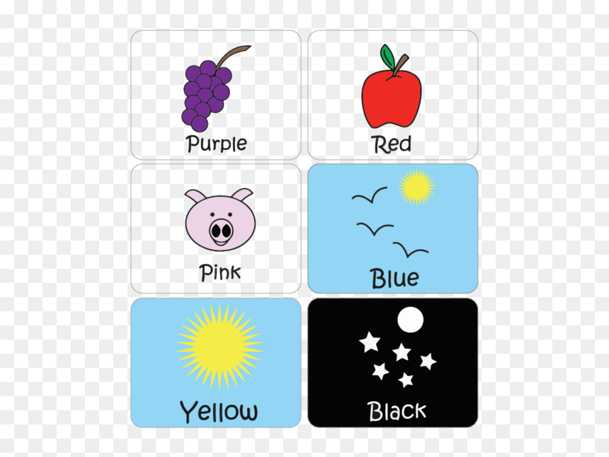 Colour Flashcards With Objects, HD Png Download - flashcards png