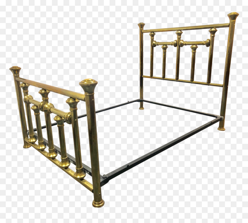 1970s Vintage Custom Brass Queen Bedframe 3666 - Bed Frame, HD Png Download - brass png