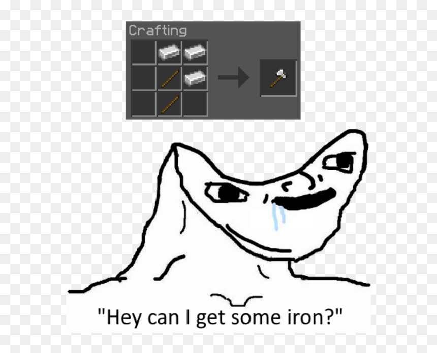 Crafting H "hey Can I Get Some Iron - Fuck Kpop, HD Png Download - minecraft iron png