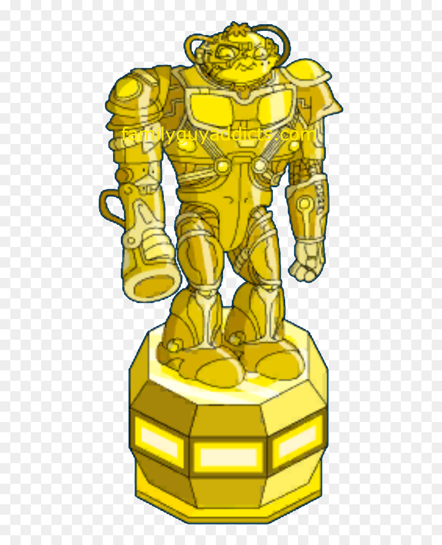 Gold Borg Bertram Statue, HD Png Download - borg cube png