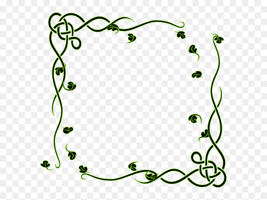 Border Design On Paper, HD Png Download - leafy png