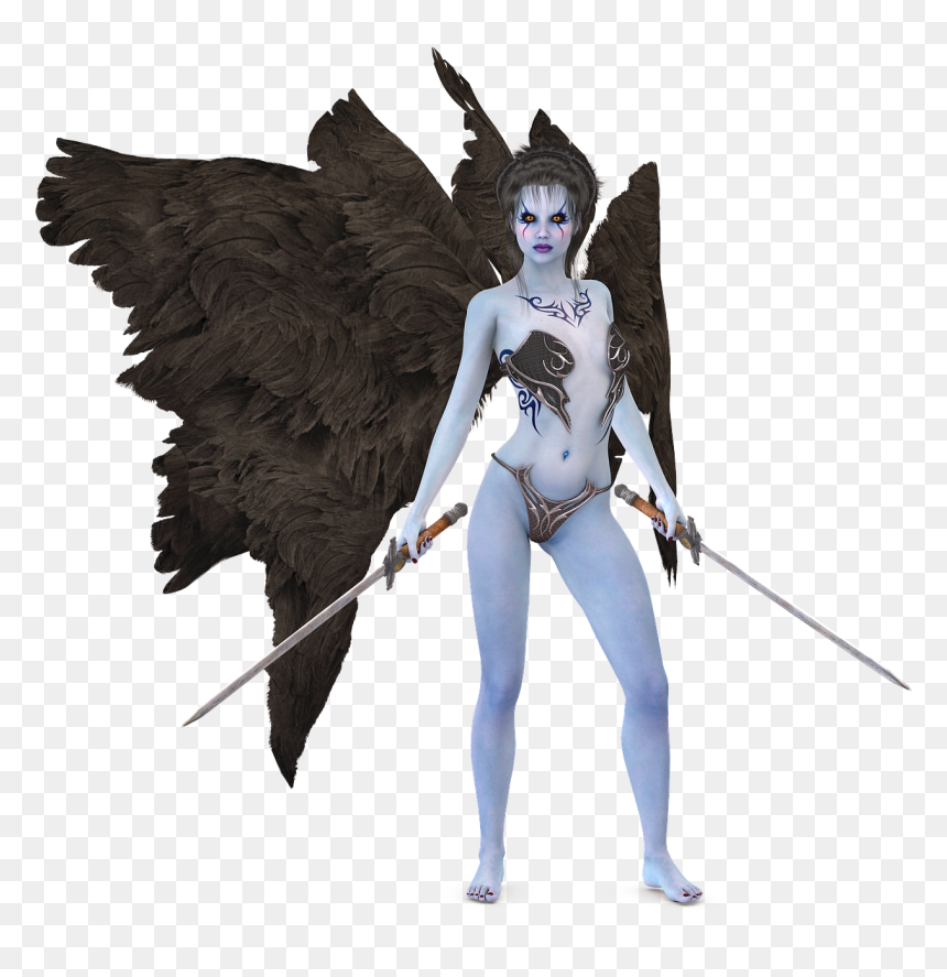 Death Angel Azrael Women, HD Png Download - angel wing png