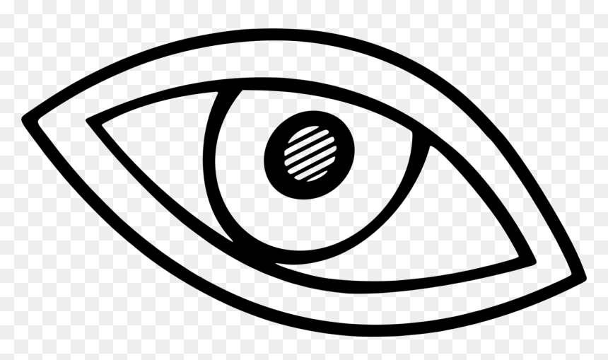 Simple Eye Black And White, HD Png Download - comic book png