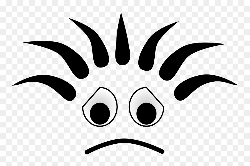 Crazy Hair Clip Art, HD Png Download - crying png