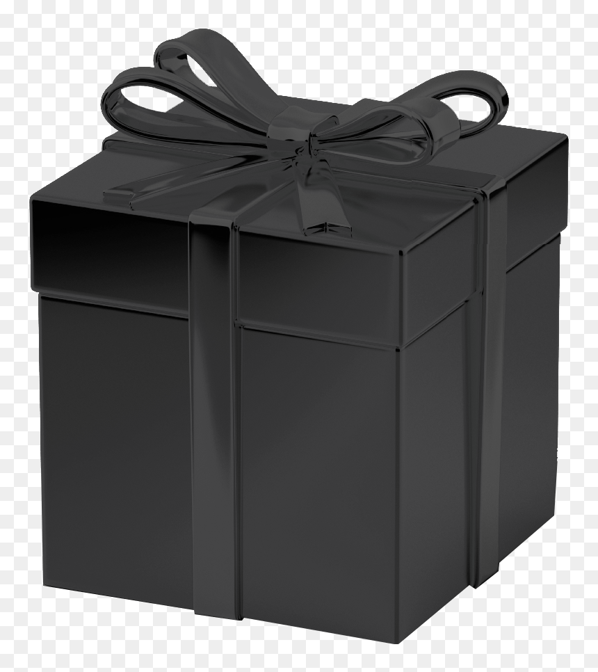 Black Gift Box Png, Transparent Png - black box png