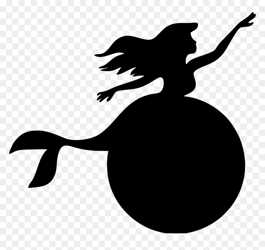 Mermaid Monogram Png, Transparent Png - mermaid silhouette png
