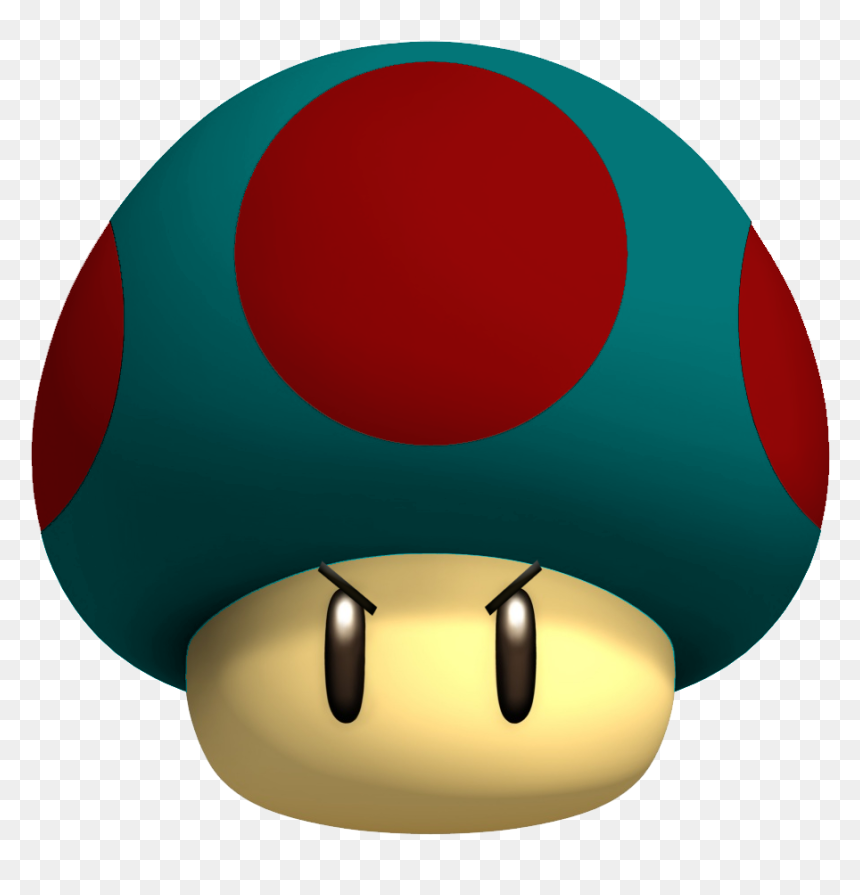 Dark Mushroom Mario, HD Png Download - mario mushroom png