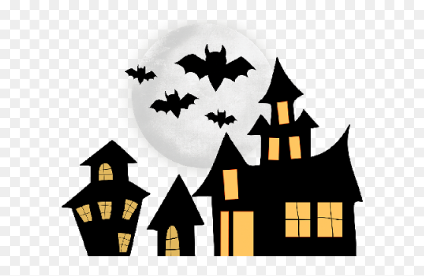 Scary Transparent Haunted House, HD Png Download - house silhouette png