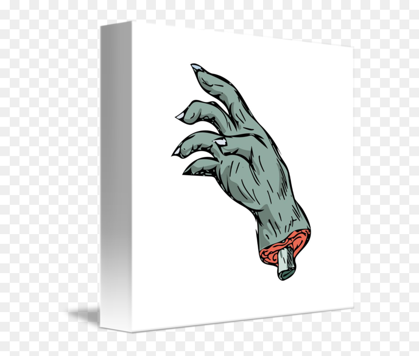 Monster Hand Drawing Cartoon, HD Png Download - zombie hand png