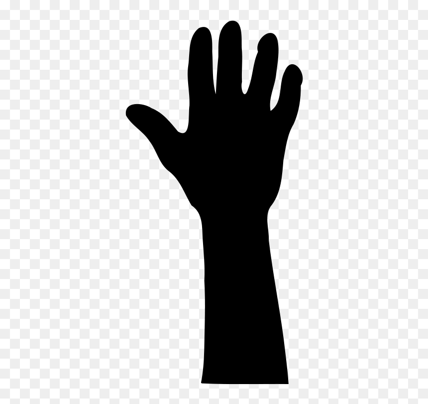 Clip Art Hand Raised, HD Png Download - zombie hand png